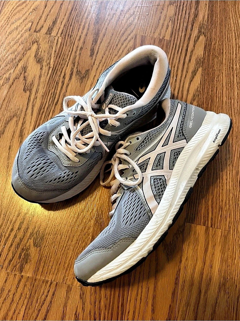 Asics Shoes Womens 9.5 Gel Contend 7 Running Sneakers Gray Round Toe 1012A910